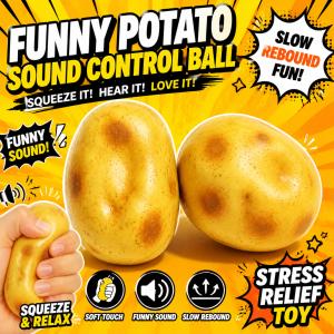 Schylling | Funny Potato Sound Control Ball Slow Rebound Stress Relief Toy Soft Silicone Squeeze Ball Sensory Fidget Toy Gift for Kids Adult