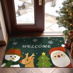 VIKAMA 2025 New Christmas Doormat for Home Entrance Non-Slip Floor Mat Suitable for Entryways and Retail Stores bedroom