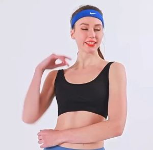 New Denim Yoga Sports Bra Womens Tight Elastic High-Strength Shockproof Push-Up Fitness Bra