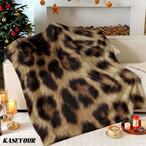 Beast Kingdom | Savanna Leopard Print Winter Summer Flannel Blanket Throw Fleece Soft Fuzzy Plush Cozy Fleece Blankets for Sofa Ideal Gifts