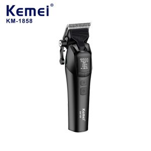 Kemei | KEMEI DLC Blade Electric Hair Clipper Professional Cordless Usb Rechargeable Hair Clippers With Light KM-1858