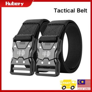 New mens tactical nylon belt outdoor canvas elastic training buckle belt fashionable and durable belt multifunctional belt work clothes canvas pants belt automatic buckle belt