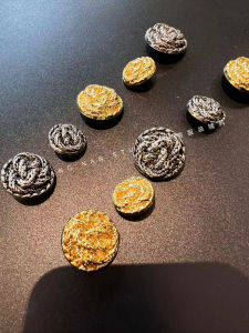 Áo Khoác Nút Kim Loại Mới Áo Len Dệt Kim Áo Khoác Gió Áo Khoác Áo Vest Nút Cao Cấp Nút Thắt Dây Thừng Đồ Thủ Công May Vá