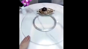 แผ่นจานหมุน แผ่นแบริ่งหมุน โต๊ะอาหาร จานหมุนอะลูมิเนียม ราบรื่นเสียงเงียบ มีแผ่นยางรับ รับน้ำหนักได้เยอะ