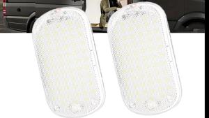2 Đèn LED Nội Thất Ô Tô Siêu Sáng 60 Bóng 12V 24V Đèn Cabin Có Công Tắc Lớn Dành Cho Xe Van Xe Tải Xe RV Đèn Đọc Sách