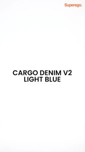Superego Celana Cargo Pants Jeans Reguler Denim Light Blue V2