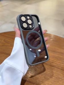 Case Tahan Guncangan Mendukung Pengisian Nirkabel Casing Keras Transparan untuk iPhone 12 13 14 15 Pro Max clear case cover