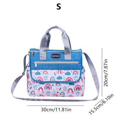 New Fashion Single Shoulder Large Capacity Mommy Bag Multi Functional Printed Diagonal Diaper Bag Handheld Mother and Baby Bag