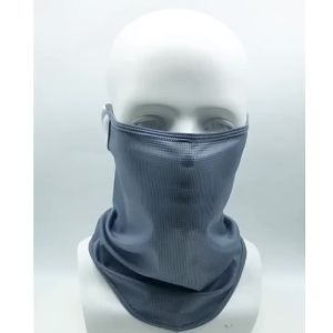 Ice Silk Sunscreen Mask Breathable Summer Cycling Headwear Moister Wicking Cooling Neck Gaiter Face Mask Cycling Face Cover