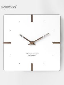 Nordic Style Creative Simple Home Decorative Clock Wall Hanging Clock Living Room New 2025 EMITDOOG Square Shape Clock