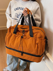 กระเป๋าเดินทางแบบลำลองขนาดเล็กสำหรับผู้ชายและผู้หญิง กระเป๋าสะพายข้างแบบสะพายข้างได้ ความจุขนาดใหญ่ กระเป๋าใส่รองเท้าแยกกัน กระเป๋าใส่ของออกกำลังกาย