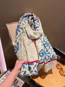 ผ้าพันคอไหมฝ้ายสำหรับผู้หญิง ฤดูใบไม้ผลิและฤดูใบไม้ร่วง สไตล์ย้อนยุคแบบชาติพันธุ์ ผ้าคลุมไหล่แบบยูนิเซ็กซ์ ผ้าคลุมกันแดดแบบยูนิเซ็กซ์