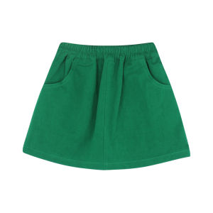 Summer New Style Kids Casual Polka Dot Half Skirt Girls A-Line Skirt Pure Color Childrens Fashion Personality Lady Skirt