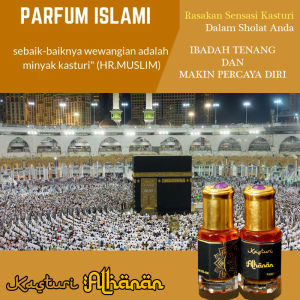 KASTURI Parfum KESUKAAN NABI MUHAMMAD Parfum sholat Non Alkohol Parfum Kasturi 12 ML Beli 1 Gratis 1/ KASTURI ALHANAN 6 MILI BELI 1 DAPAT 2 Minyak Wangi Katsuri Arabic