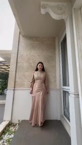 [VM] - Longdress Serut Duyung / Dress Panjang Pesta / Dress Satin Busui Fashion Wanita 825# Louise Collection