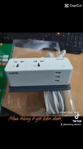 Ổ cắm dây 3 mét 2 ổ cắm đa năng + 3 ổ USB 3A chính hãng MPE Model:AM2S-3USB