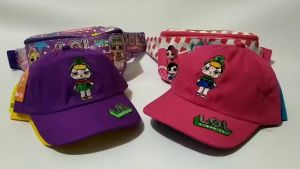 Topi lol anak perempuan bordir 2 - 10 tahun