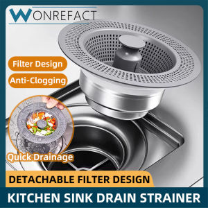 Sink Drain Filter Bounce Core-Odor Leak Prevention Dishwashing Drain Filter Anti-Clog Strainer