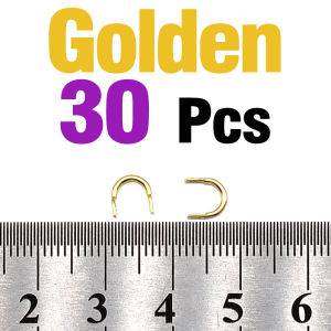 30Pcs Fishing Spinner Clevis U-Shaped Clip Easy Spin Spinner Blade  Artificial Bait for Lure Making Accessory Inline Spinner