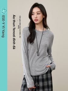 ESE·Y | Áo Thun Hoodie Thời Trang Dễ Dàng Màu Trắng