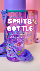 Skoola Botol Minum Anak Sekolah PAUD TK SD Perempuan Laki Laki Karakter Lucu BPA FREE - Spritz