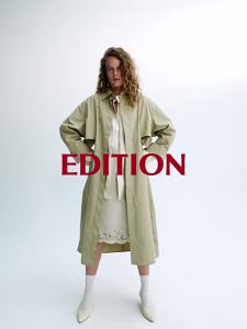 edition | Summer New Oversized Cotton-Silk Trench Coat