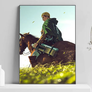 Bandai | Bộ Tranh Sơn Dầu Hiện Đại Theo Số Theo Phong Cách Anime Attack On Titan Để Trang Trí Nhà Cửa Không Cần Khung.