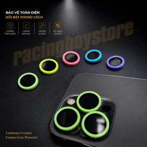 Vòng Bảo Vệ Camera Dạ Quang iPhone 17 Pro Max Đến XR Lens Ring Phát Sáng Không Cấn Ốp