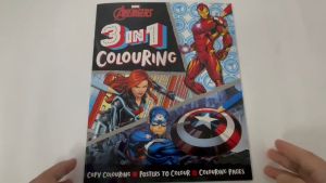 Marvel Avengers 3 In 1 Colouring Book for Kids to Colour With Iron Man Hulk Captain America & More