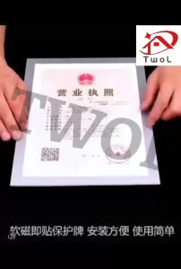 TWOL 1pc A4/A3 Magnetic Sign Holder Wall Mount Self-Adhesive Picture Poster Display Picture Frame
