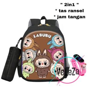 Tas ransel sekolah anak motif labuubu tas anak sekolah TK SD tas ransel anak tas anak