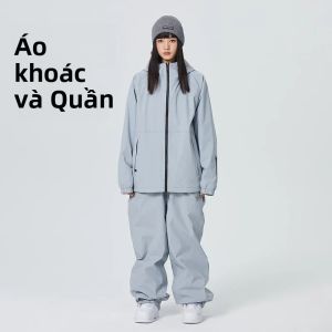 Bộ Đồ Trượt Tuyết Mùa Đông Dành Cho Người Lớn Cặp Đôi Ấm Áp Chống Gió Bộ Đồ Trượt Tuyết Chuyên Nghiệp Chống Thấm Nước Áo Hoodie Và Quần Trượt Tuyết Thoáng Khí