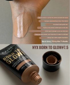 NYX Natural Shine Foundation Liquid Long-lasting Coverage Non-transitory for Olive Skin Students Affordable Price
