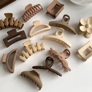 Simple Shark Clip High-end Butterfly Flower Shark Clip Female Frosted Clip Headwear Cute Hair Clip Large Shark Clip Fashion Accessory Penyepit Rambut