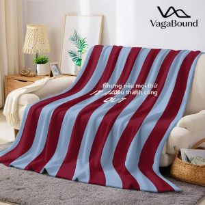 Chăn Flannel Sọc Đỏ Xanh Ấm Áp Mềm Mại Phong Cách Hiện Đại Chất Liệu Lông San Hô Chăn Trang Trí Ghế Sofa Quà Tặng Ấm Áp Cho Halloween Giáng Sinh Dùng Được Quanh Năm