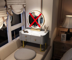 Accessible Luxury Small Apartment Bedroom Makeup Table Internet Celebrity Dressing Table Small Ins Style Bay Window Storage Cabinet Integrated Dresser