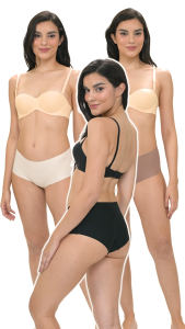 Sassa 3-in-1 Seamless Mid Waist Boyleg Panty Pack Underwear for Women