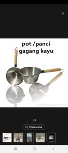 PANCI SUSU JAWA ALUMINIUM GAGANG KAYU 17cm MURAH CUCI GUDANG