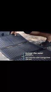 JQB SunWave 220W | Foldable Solar Panel | Portable Foldable Folding | Complete with Adjustable Kickstand Waterproof I IP68 Waterproofing