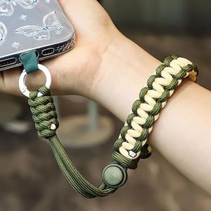 Mobile Phone Lanyard Short Wrist Strap Adjustable Braided Strap