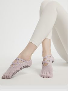 ถุงเท้าโยคะกันลื่นสำหรับผู้หญิง ถุงเท้าโยคะหกนิ้ว ถุงเท้าโยคะสำหรับออกกำลังกาย ถุงเท้าโยคะขนาดใหญ่ ถุงเท้าฝึกซ้อม ถุงเท้าโยคะแบบหกนิ้ว