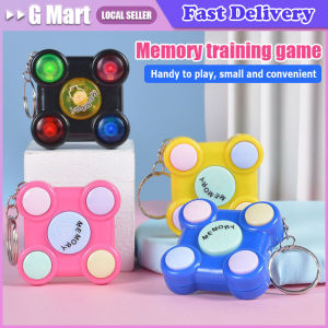 ⭐️【Local Warehouse】Memory Training Cube Key Chain Magic Cube Children Toy Children Puzzle Memory Game LED Light Sound Interactive Toy for Kids