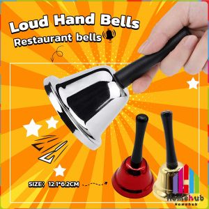 HB Loud Hand Bells for Adults Dinner Bells for Inside Classroom Bell for Food Line Alarm Jingles Ringing