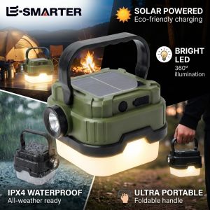 Portable Solar Camping Light Square Outdoor Emergency Lamp Multi-Function Rechargeable Lighting