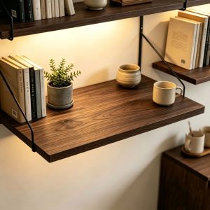 Laminated Solid Plywood Core Ready-Made Wood Board 640×458mm 18mm Walnut Finish for Shelves Table Top Cabinet Doors & DIY Projects