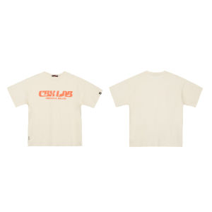 เสื้อยืดแขนสั้นพิมพ์ลายฮิปฮอปสไตล์สตรีทสำหรับผู้หญิง CBXLAB ทรงหลวม คอกลม ผ้าฝ้าย 100% เสื้อผ้าทำงานฤดูร้อน