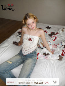 Angel Rabbit Star Ring American Retro Khaki Letter Print Multi-Purpose Scarf Can Be Used as Tube Top Headscarf Fashion Accessory