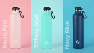 FJbottle Water Bottle 750ml/1000ml Tumbler With Bag 304 Insulated Stainless Steel Thermos Bottle