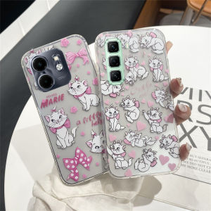 New Phone Case Infinix Smart 9 Hot 50 Pro+ 50i Hot50 Pro + Plus 4G 5G Hot Pink Cute Fashion Mary Cat Crayon Shin-chan Casing Transparent Ultra-thin Back Cover 2024