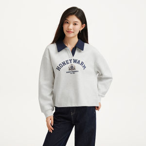 Hotwind | Academic Style Print Collar Hoodie